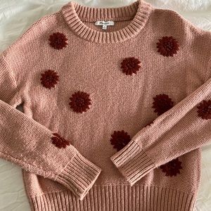 Madewell knit flower sweater